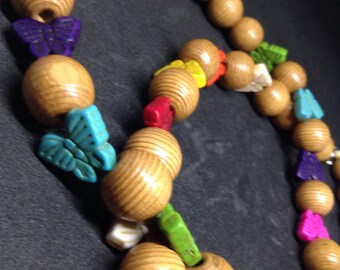 Butterfly Beaded Necklace