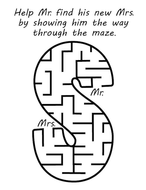 Maze for Wedding Coloring Book Maze for Wedding Coloring Book