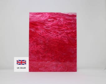 3mm Pink and white marble acrylic perspex with glitter 300x370mm
