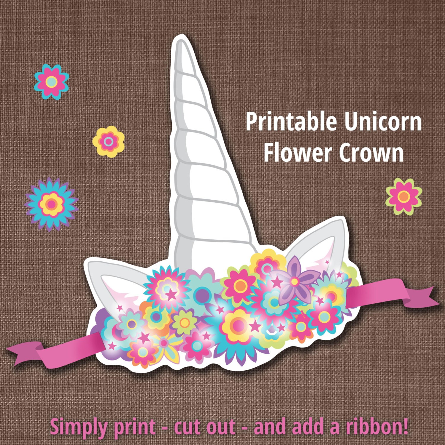 unicorn crown unicorn flower crown printable crown