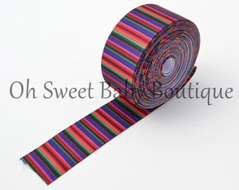 Purple Serape Zarape Mexican Blanket 7/8" Grosgrain US Designer Ribbon
