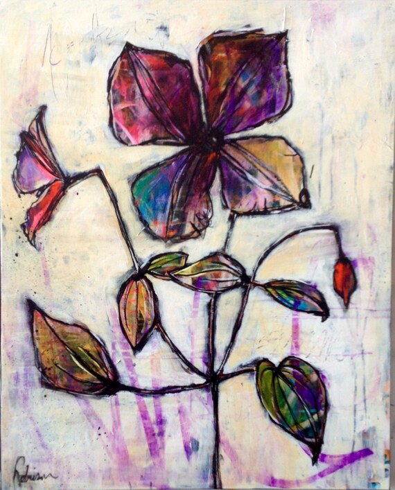 Abstract Painting of Flowers