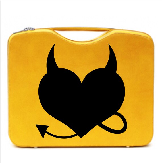 Devil Heart Decal // sticker // wall art // car graphics
