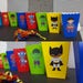 10 African American Superhero Themed Favor Boxes, Superhero Snack Boxes