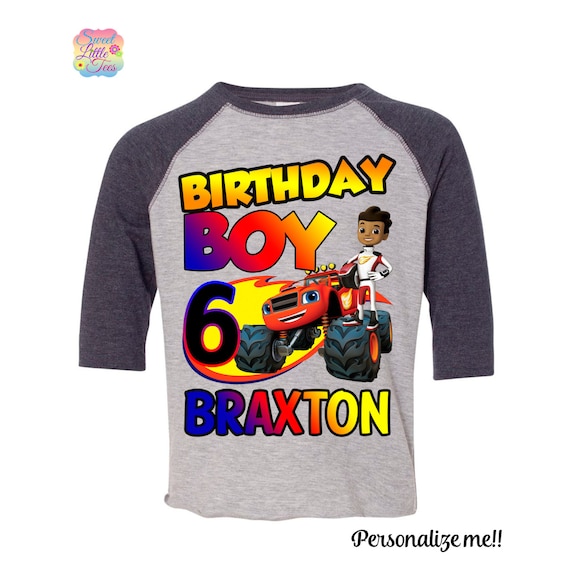 blaze monster machine birthday shirt