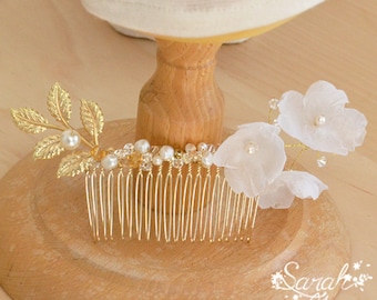 Comb-Joan silk Japanese-crystals swarovski-retro hair comb bridal comb