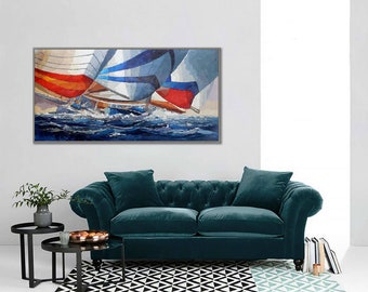 Sailboat painting | Etsy