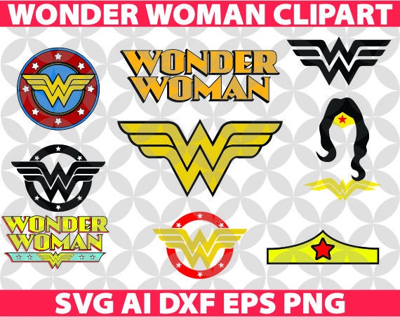 Download Wonder Woman SVG Eps Ai Dxf Png Monogran Silhouete Cricut