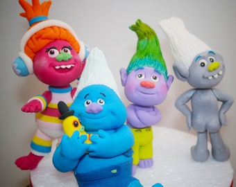 Trolls cake topper, Troll, Fondant Troll Cake Topper, Trolls Cake Topper, Trolls Cake, Trolls edible 3D