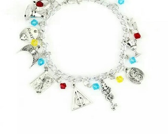 J.K Rowlings Hogwarts Harry Potter Loaded Charm Bracelet