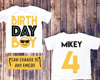 Emoji birthday shirt, emoji birthday, emoji shirt, emoji birthday party, emoji party, boys birthday, boys birthday shirt, boys party