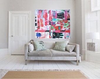 Abstract Painting Mixed Media Large