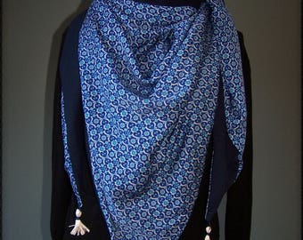 Trendy Blue Samarkand shawl