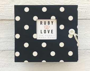 BABY BOOK | Black Polka Dot Album