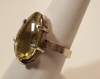 Yellow Topaz Silver ring