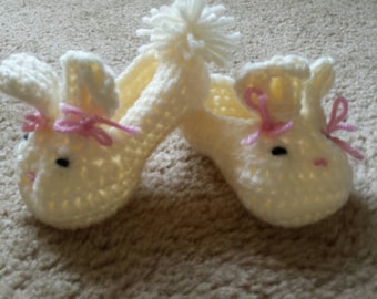 Crocheted Bunny Slippers