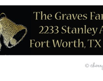 Glammer gold address labels - set of 75