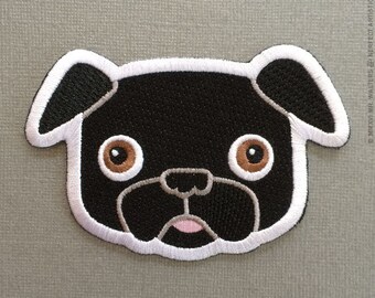 Buddy Black Pug Patch