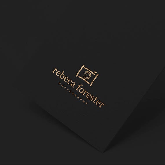 INSTANT DOWNLOAD, DIY Logo, Camera Logo Download, Brush Gold Logo, Cheap Logo, Simple Logo, Gold Blog Logo, Unique Logo, Photographer Logo