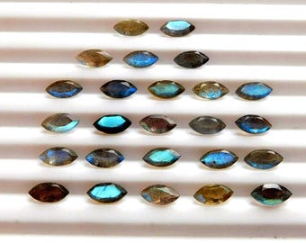 Superior 10 pcs LABRADORITE Faceted Marquise Gemstone Faceted 6X12 MM Labradorite Marquise Gemstone Natural Labradorite Faceted Loose Gems