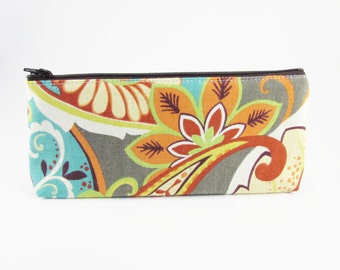 Slim Clutch - Ready to Ship - Zip Wallet - Monogram Makeup Bag - Cosmetic Bag - Pencil Case - Bridesmaid Bags