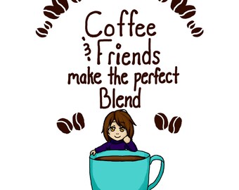 Download COFFEE & FRIENDS Hand Stamped Greeting Card