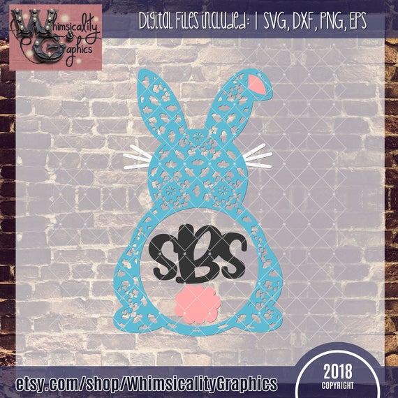 Download Mandala Bunny Rabbit For Monogram with SVG DXF PNG Eps