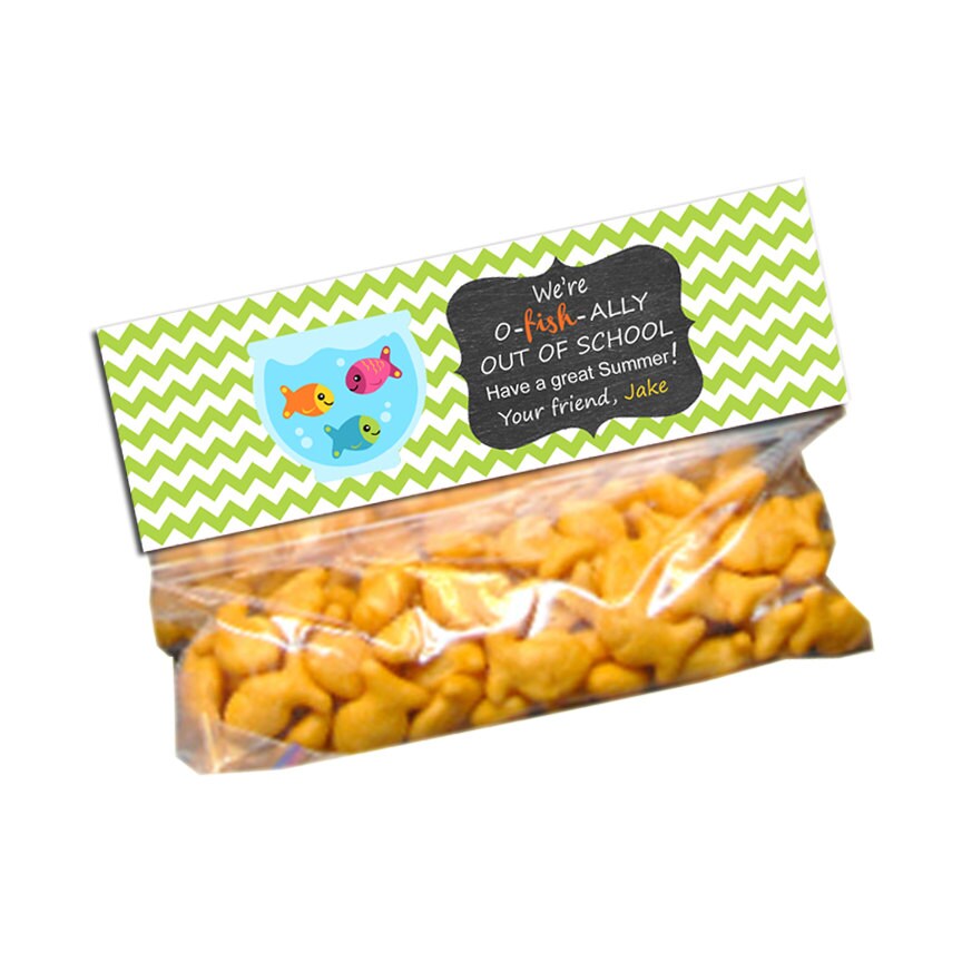 Gold Fish Treat Bag Topper Fish Bowl Bag Topper Goldfish Bag