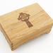 Celtic Cross Keepsake Box in Cherry Wood with Optional Custom Engraving. Nice Rosary Box or First Communion Gift. Made in USA!