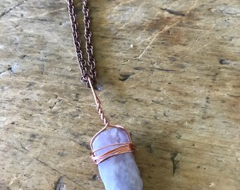 Amethyst & Copper pendant