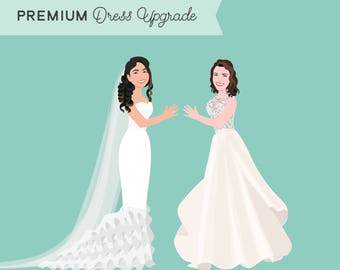 Premium Dress Upgrade - Add custom details to your wedding dress illustration