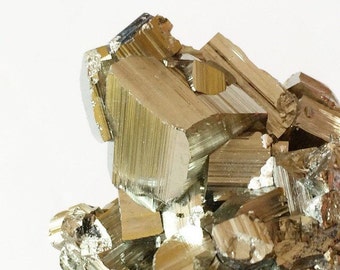 Pyrite Crystal Cluster from Peru, Natural Mineral, Geometric Gemstone, Fool's Gold, Reiki New Age Metaphysical Healing