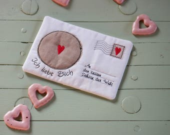Embroidery file 25, 5x14, 5-Love letter Mug Rug ith