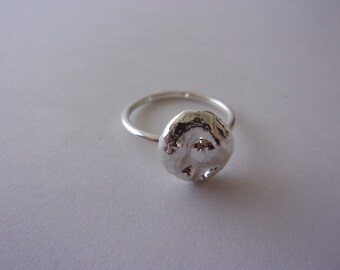 Fine silver Pebble ring