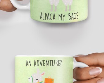 Alpaca my bags mug - Christmas mug - Funny mug - Rude mug - Mug cup 4P115