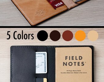 Field Notes Cover / Moleskine Cover - Wickett & Craig Full Grain Leather / Moleskine Wallet / Minimalist / Personalized Pocket Notebook/FLD1