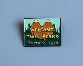 Welcome To Twin Peaks soft enamel lapel pin
