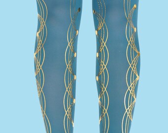 Festival outfit Pins print tights available in one size, gift ideas, gift for her