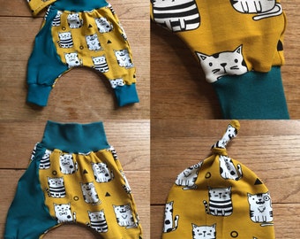 Erstlingsset Cat Mustard Yellow 56
