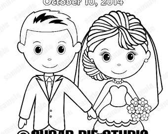 wedding coloring book templates