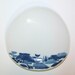 Vintage Blue and White Asian Town Finger Bowl Serving Dish Trinket Tray