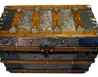 Antique Coffee Table Trunk C 1870