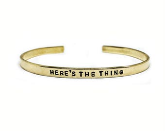 Here's The Thing / F*ck Everyone Handstamped Skinny Cuff // My Favorite Murder + Murderino Jewelry + MFM + Feminist Bracelet + SSDGM Gift