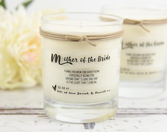 Mother of the Bride Mother of the Groom Scented candle