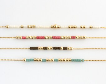 Personalized Morse Code Necklace, Custom Morse Code Name Necklace, Hidden Message Necklace, Mothers Day Gift for Her, LEILAJewelryShop