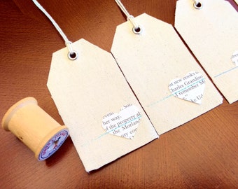 Canvas and Paper Heart gift tags