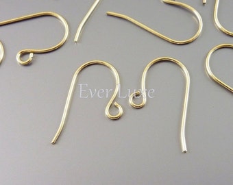 BEST seller! 50 High quality basic brass hook ear wires, earring hooks, fish hook earring wires, french hook earrings B055-BG