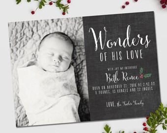 christmas birth announcements