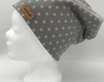 Pink stars Beanie (inside Fleece)
