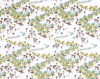 Flower Fields in Timber JD34 - Joel Dewberry - Modern Meadow - Free Spirit Fabric - By the Yard